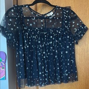 Sheer Starry Night Blouse